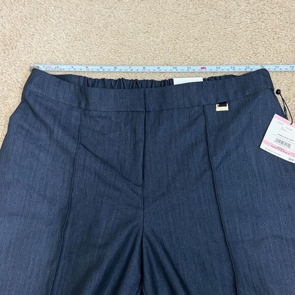 NWT Anne Klein Navy Blue Straight Leg High Rise Pull On Style Dress Pants Sz 10 - Picture 9 of 13